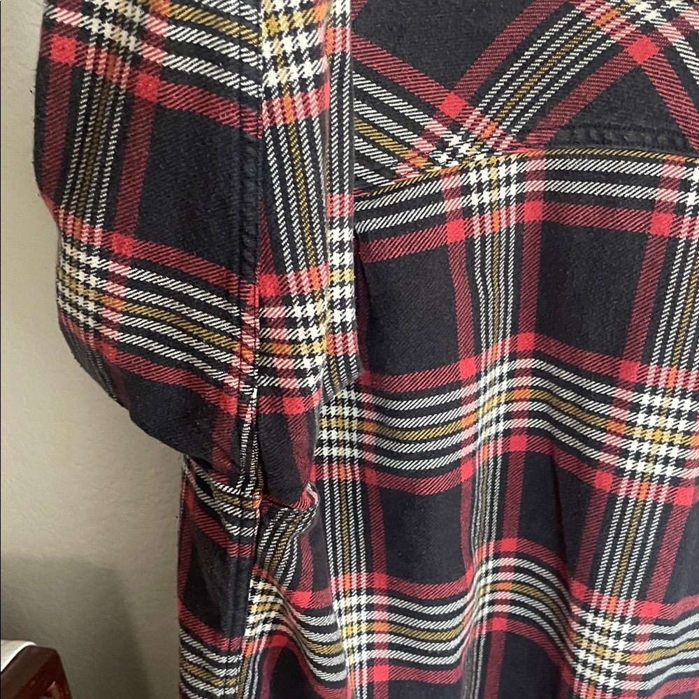 Filson Red Black White Yellow Plaid Button-Down lumberjack 100% cotton SOFT - Picture 9 of 15